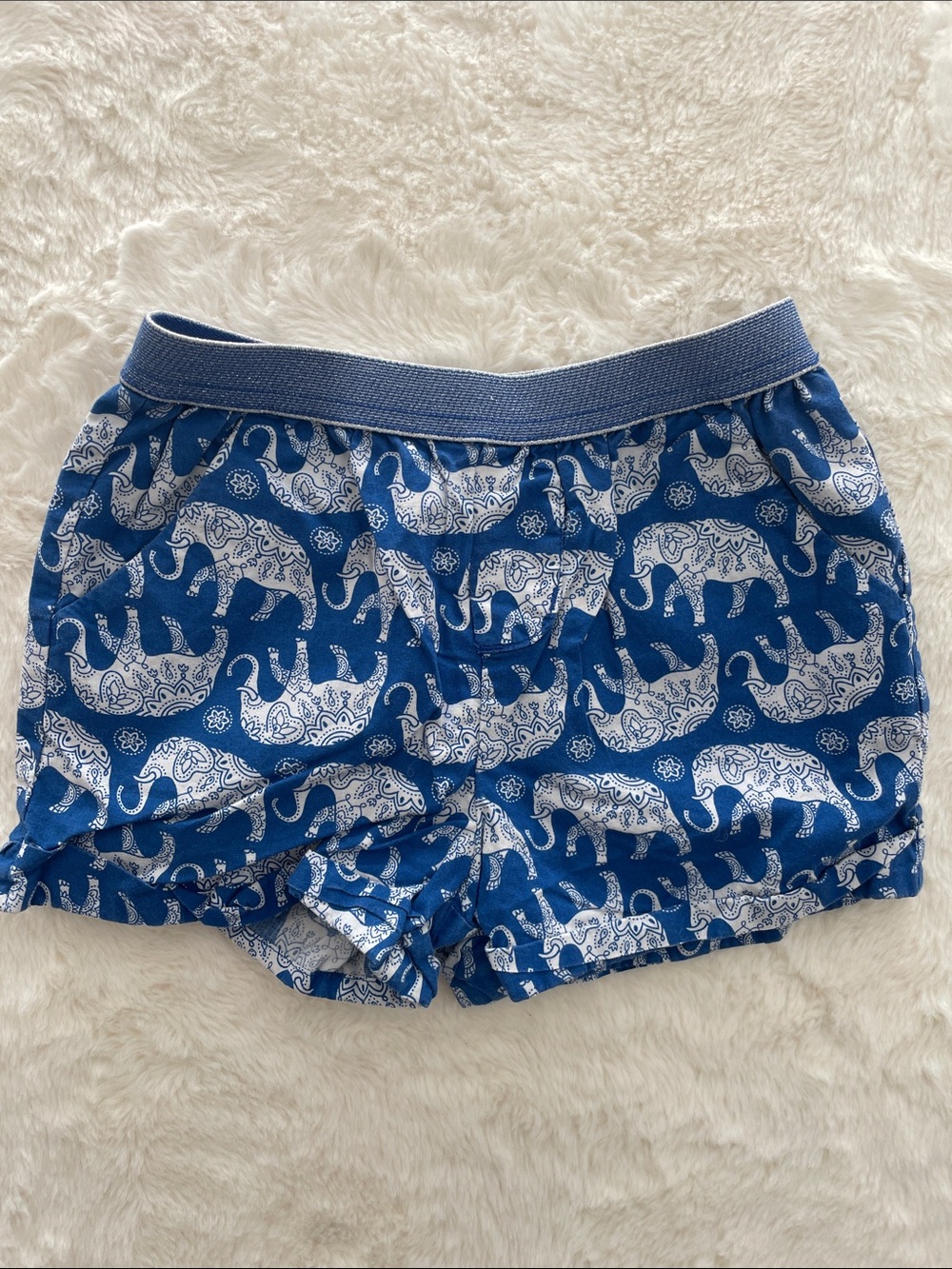 SALE! GAP Kids Blue Elephant Print Shorts Size 4